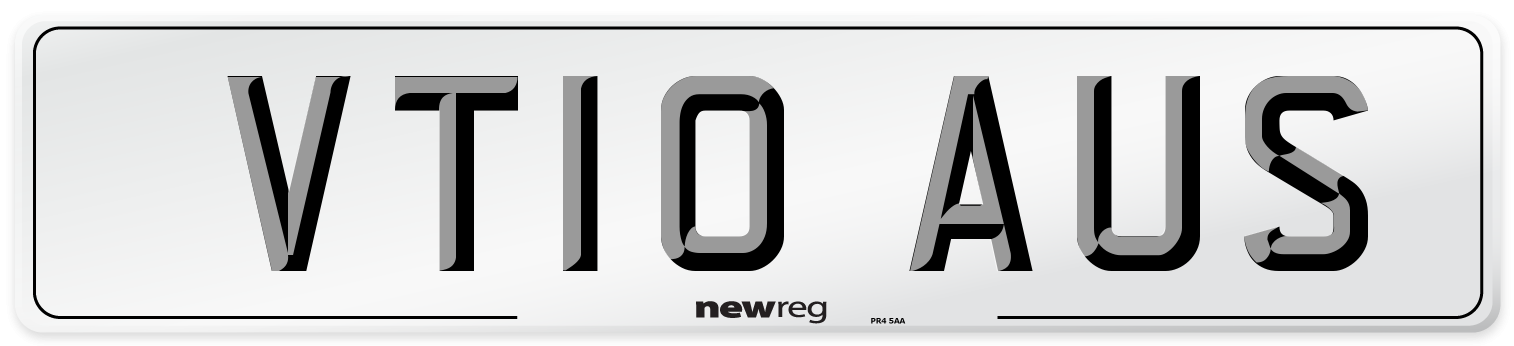 VT10 AUS Number Plate from New Reg